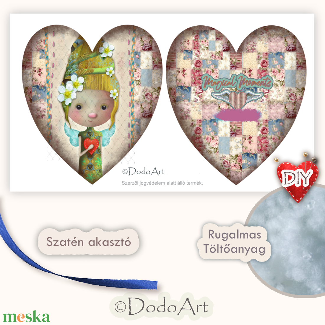 DIY ANGYALKÁS SZÍV / EMESE - diy (csináld magad) - egységcsomag - Meska.hu DIY ANGYALKÁS SZÍV / EMESE - diy (csináld magad) - egységcsomag - Meska.hu