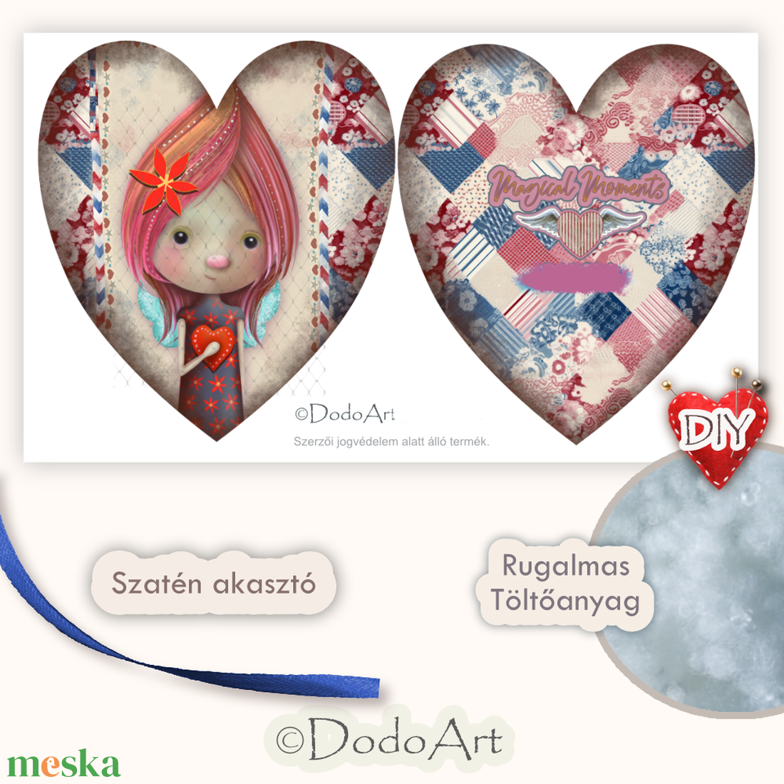 DIY ANGYALKÁS SZÍV / DAISY - diy (csináld magad) - egységcsomag - Meska.hu DIY ANGYALKÁS SZÍV / DAISY - diy (csináld magad) - egységcsomag - Meska.hu