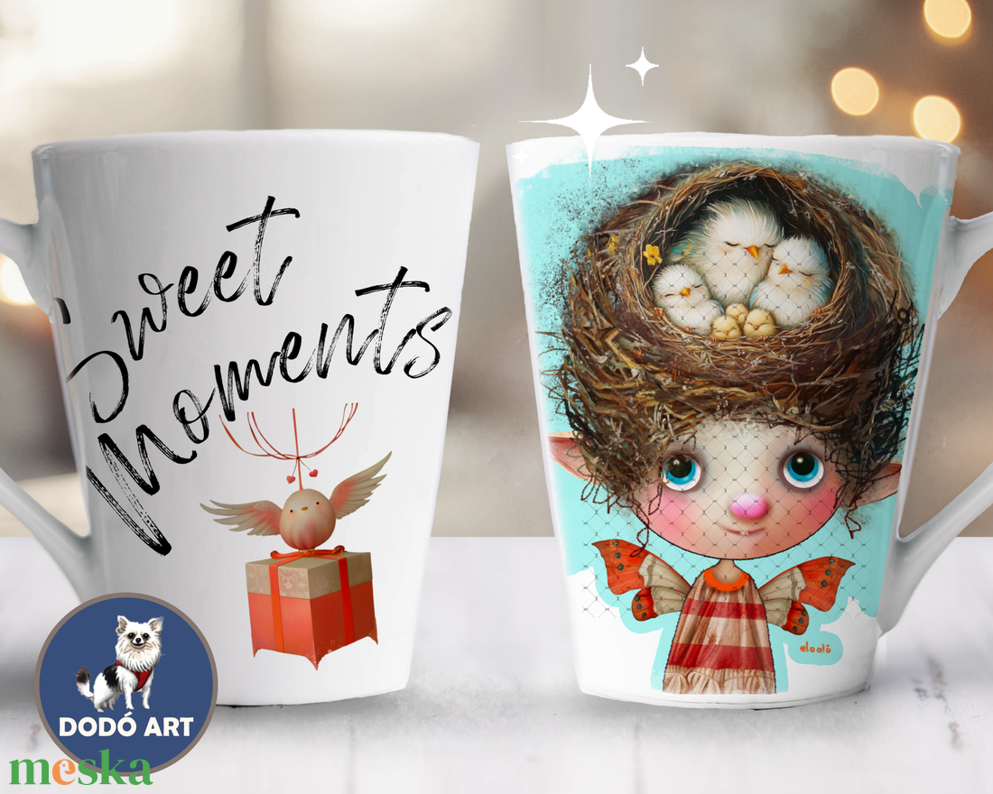 Tündéres Latte Bögre / Kiki - otthon & életmód - konyhafelszerelés, tálalás - tálalás - bögre & csésze - Meska.hu Tündéres Latte Bögre / Kiki - otthon & életmód - konyhafelszerelés, tálalás - tálalás - bögre & csésze - Meska.hu