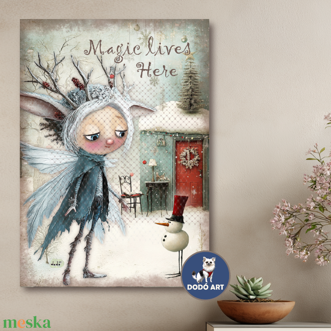 Tündéres Falikép / Itt a varázslat lakik - művészet - grafika & illusztráció - művészi nyomat - Meska.hu Tündéres Falikép / Itt a varázslat lakik - művészet - grafika & illusztráció - művészi nyomat - Meska.hu