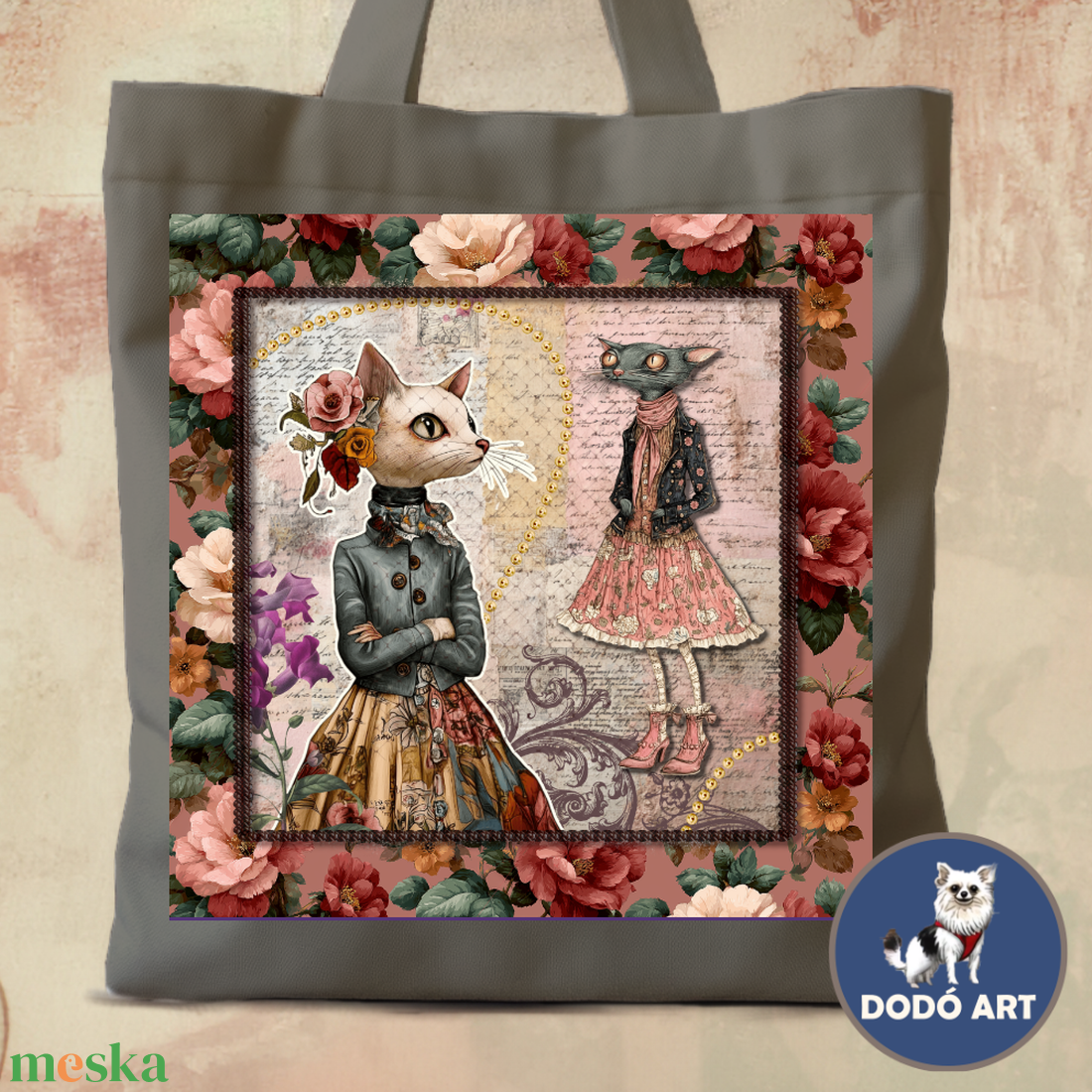 Dodó Art Vászontáska / CicaDivat - táska & tok - bevásárlás & shopper táska - shopper, textiltáska, szatyor - Meska.hu Dodó Art Vászontáska / CicaDivat - táska & tok - bevásárlás & shopper táska - shopper, textiltáska, szatyor - Meska.hu