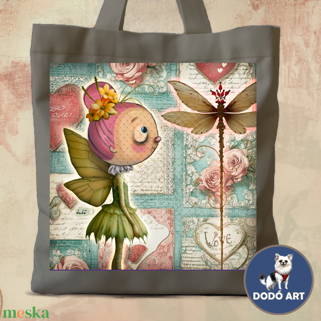 Tündéres Dodó Art Vászontáska / TündérVarázs - táska & tok - bevásárlás & shopper táska - shopper, textiltáska, szatyor - Meska.hu Tündéres Dodó Art Vászontáska / TündérVarázs - táska & tok - bevásárlás & shopper táska - shopper, textiltáska, szatyor - Meska.hu
