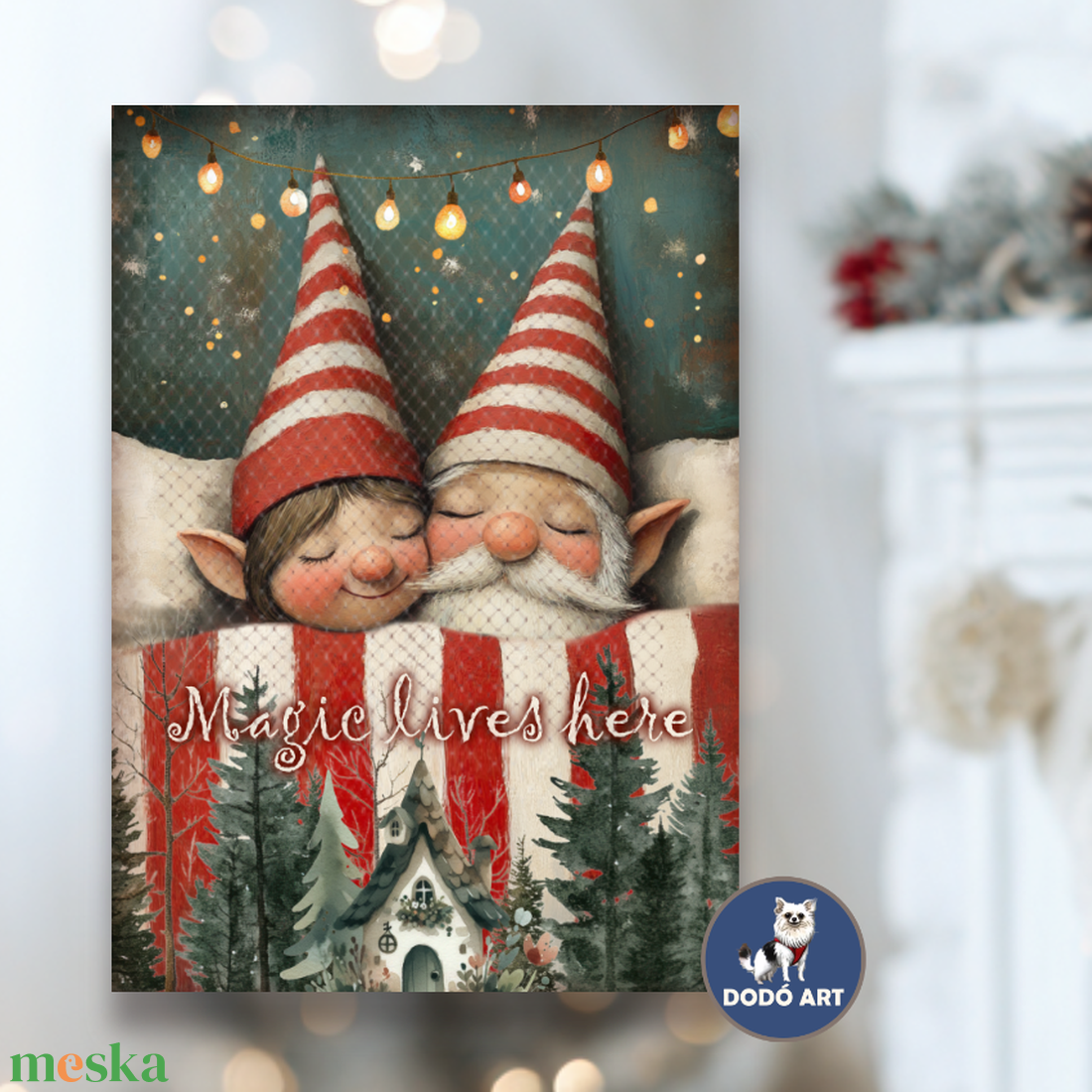 Manós Falikép / Az otthon melege - művészet - grafika & illusztráció - művészi nyomat - Meska.hu