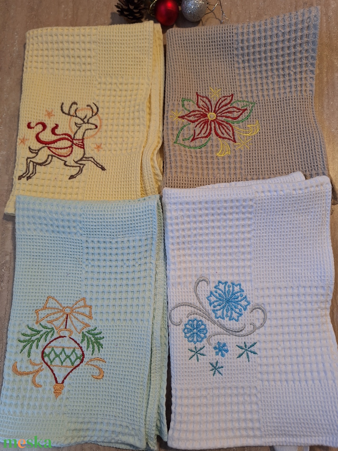 Karácsonyi konyharuhák - otthon & életmód - konyhafelszerelés, tálalás - konyhai textil - konyharuha & törlőkendő - Meska.hu