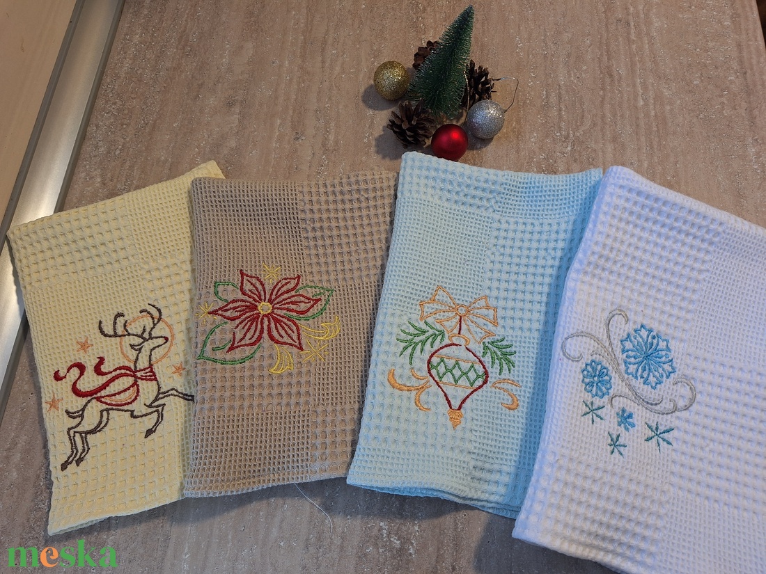 Karácsonyi konyharuhák - otthon & életmód - konyhafelszerelés, tálalás - konyhai textil - konyharuha & törlőkendő - Meska.hu