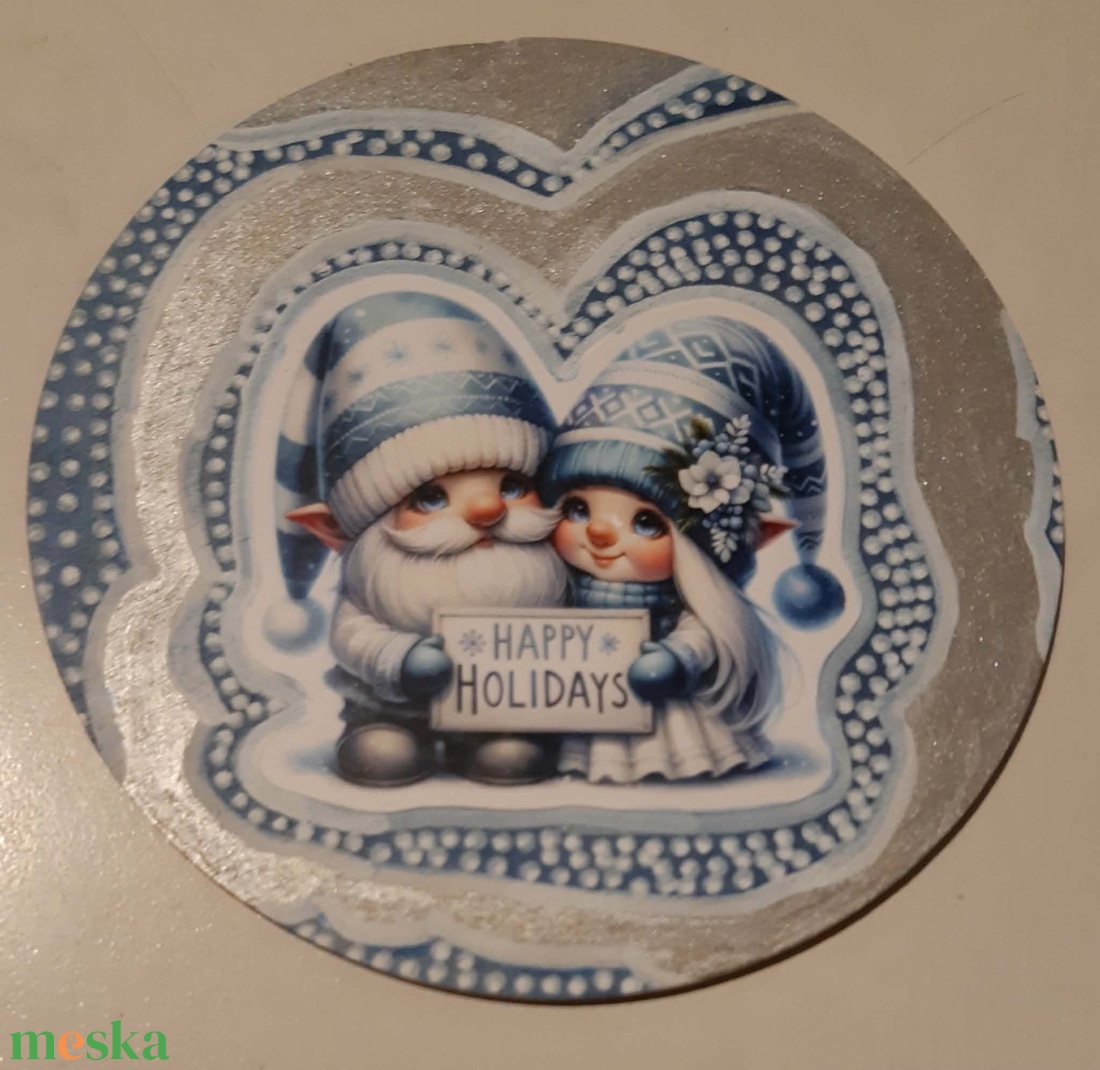 Fa alapú dísztárgy---Karácsonyi manók-- - karácsony - karácsonyi lakásdekoráció - karácsonyi lakásdíszek - Meska.hu