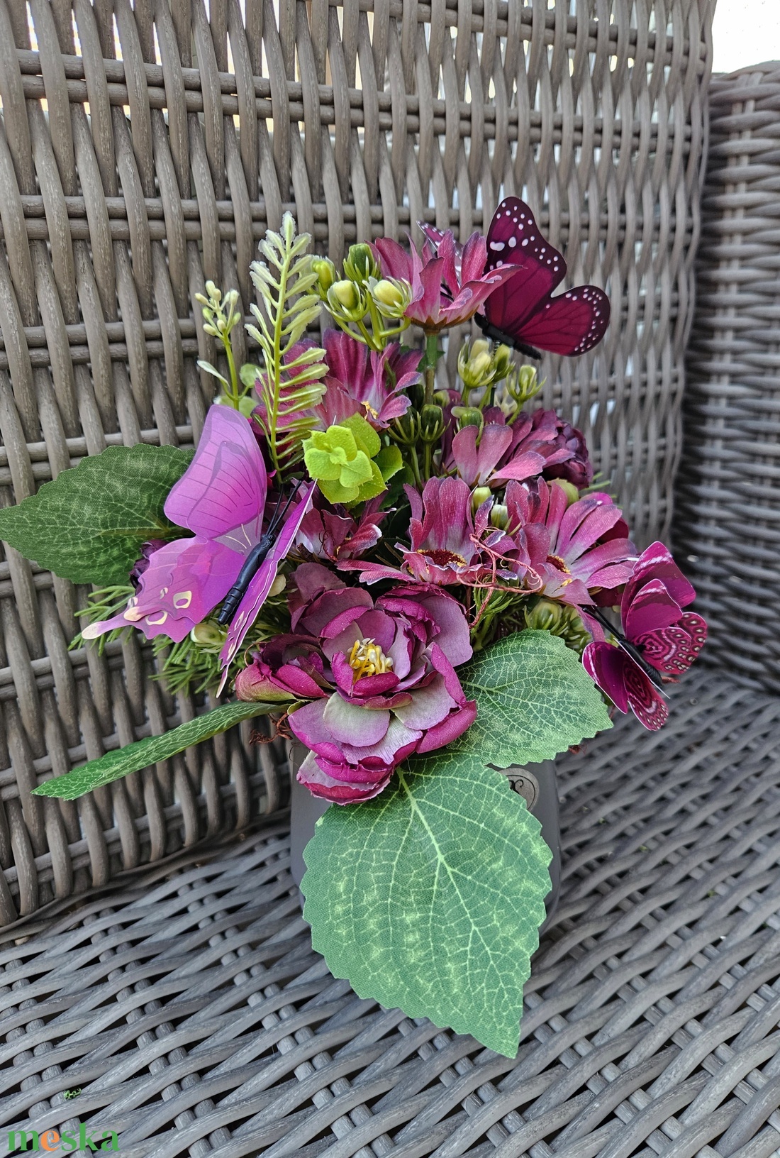 Bíbor pillangók asztaldísz - otthon & életmód - dekoráció - asztal és polc dekoráció - asztaldísz - Meska.hu