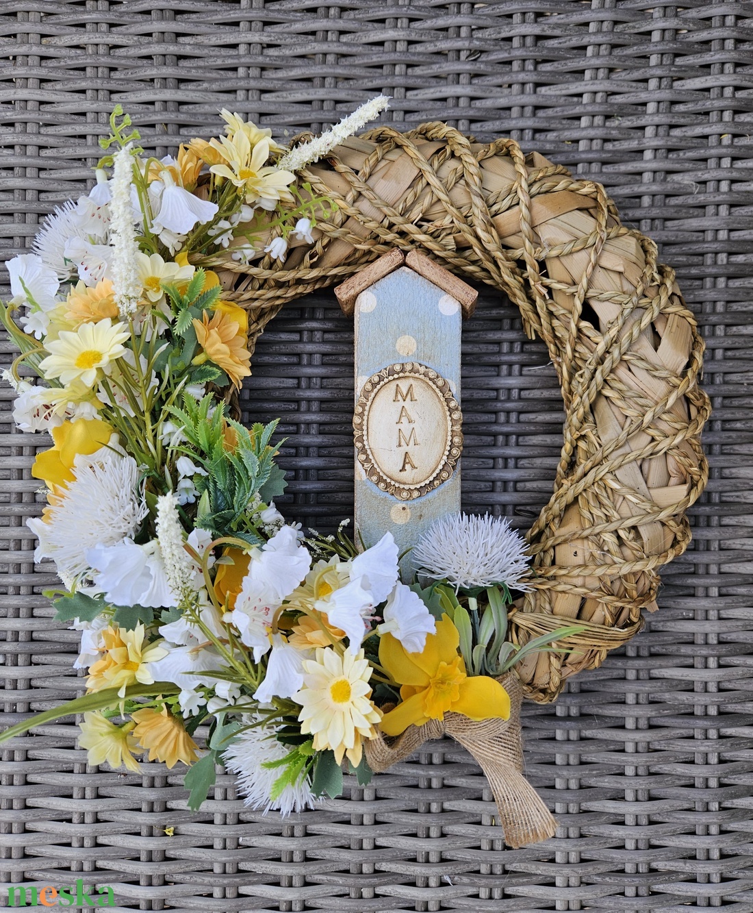 Vintage anyák napi kopogtató egy Nagymamának �� - otthon & életmód - dekoráció - ajtó- és ablak dekoráció - ajtódísz & kopogtató - Meska.hu