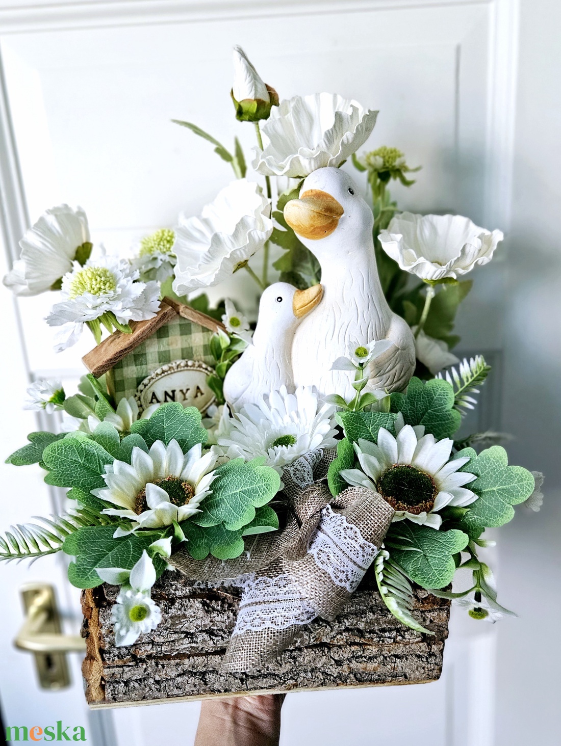 Libamama libabával vintage anyák napi asztaldísz �� - otthon & életmód - dekoráció - asztal és polc dekoráció - asztaldísz - Meska.hu