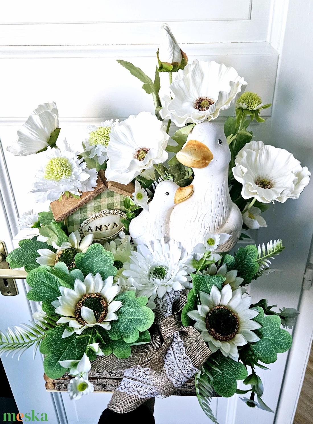 Libamama libabával vintage anyák napi asztaldísz �� - otthon & életmód - dekoráció - asztal és polc dekoráció - asztaldísz - Meska.hu