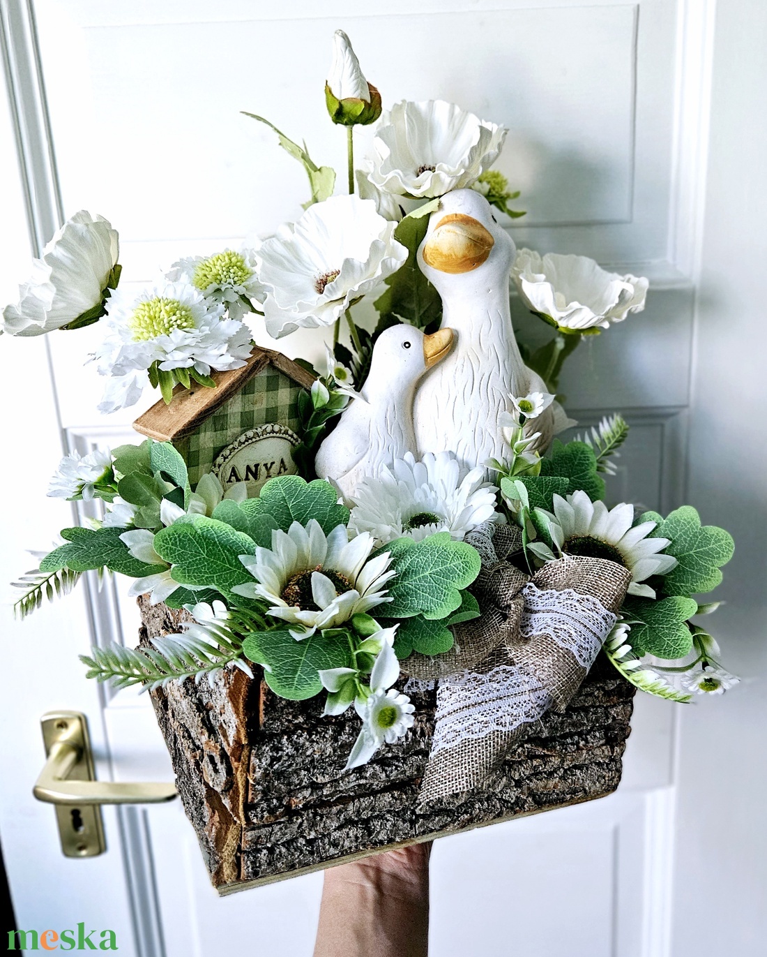 Libamama libabával vintage anyák napi asztaldísz �� - otthon & életmód - dekoráció - asztal és polc dekoráció - asztaldísz - Meska.hu