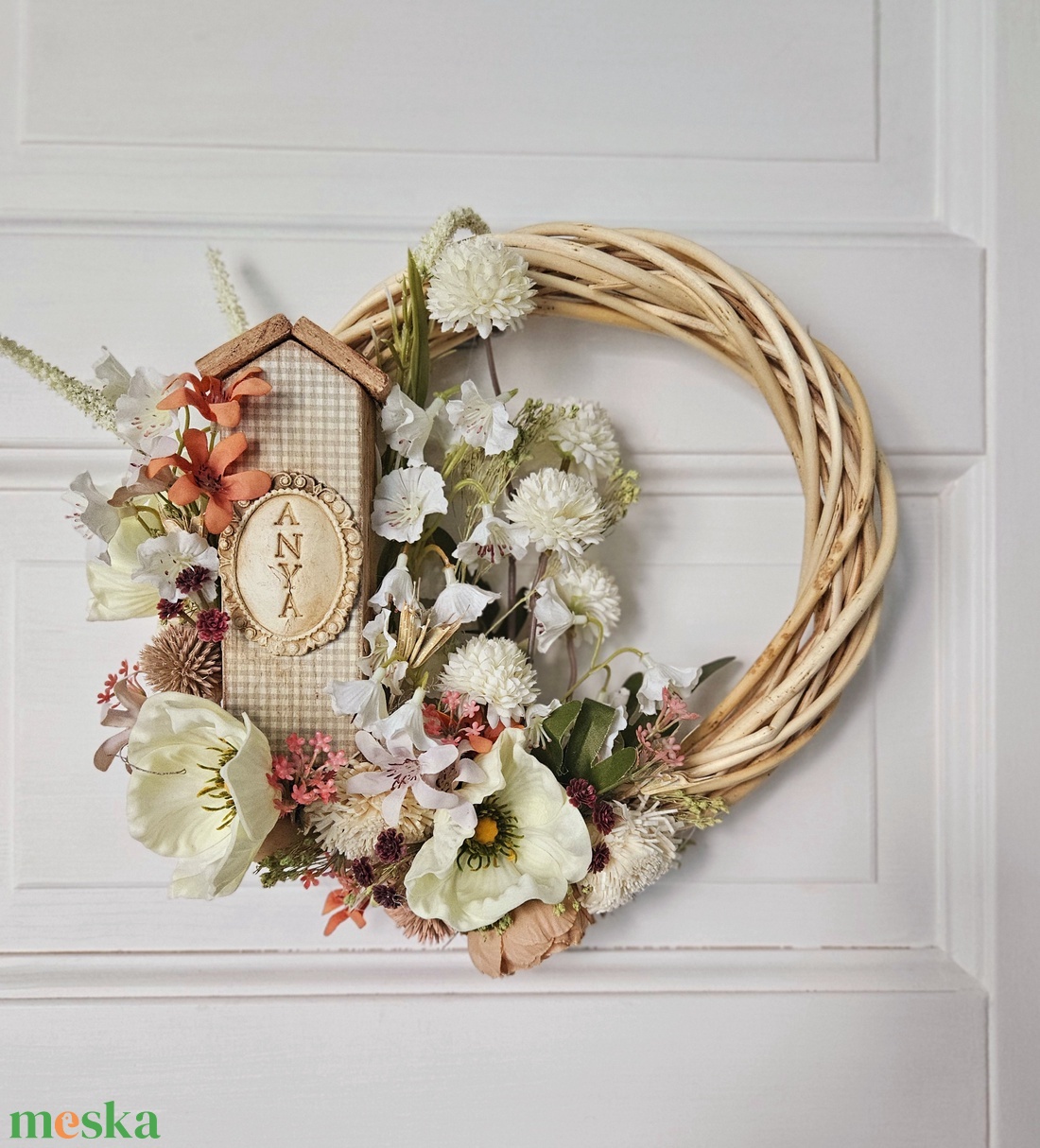 Vintage anyák napi mezei virágos kopogtató  - otthon & életmód - dekoráció - ajtó- és ablak dekoráció - ajtódísz & kopogtató - Meska.hu