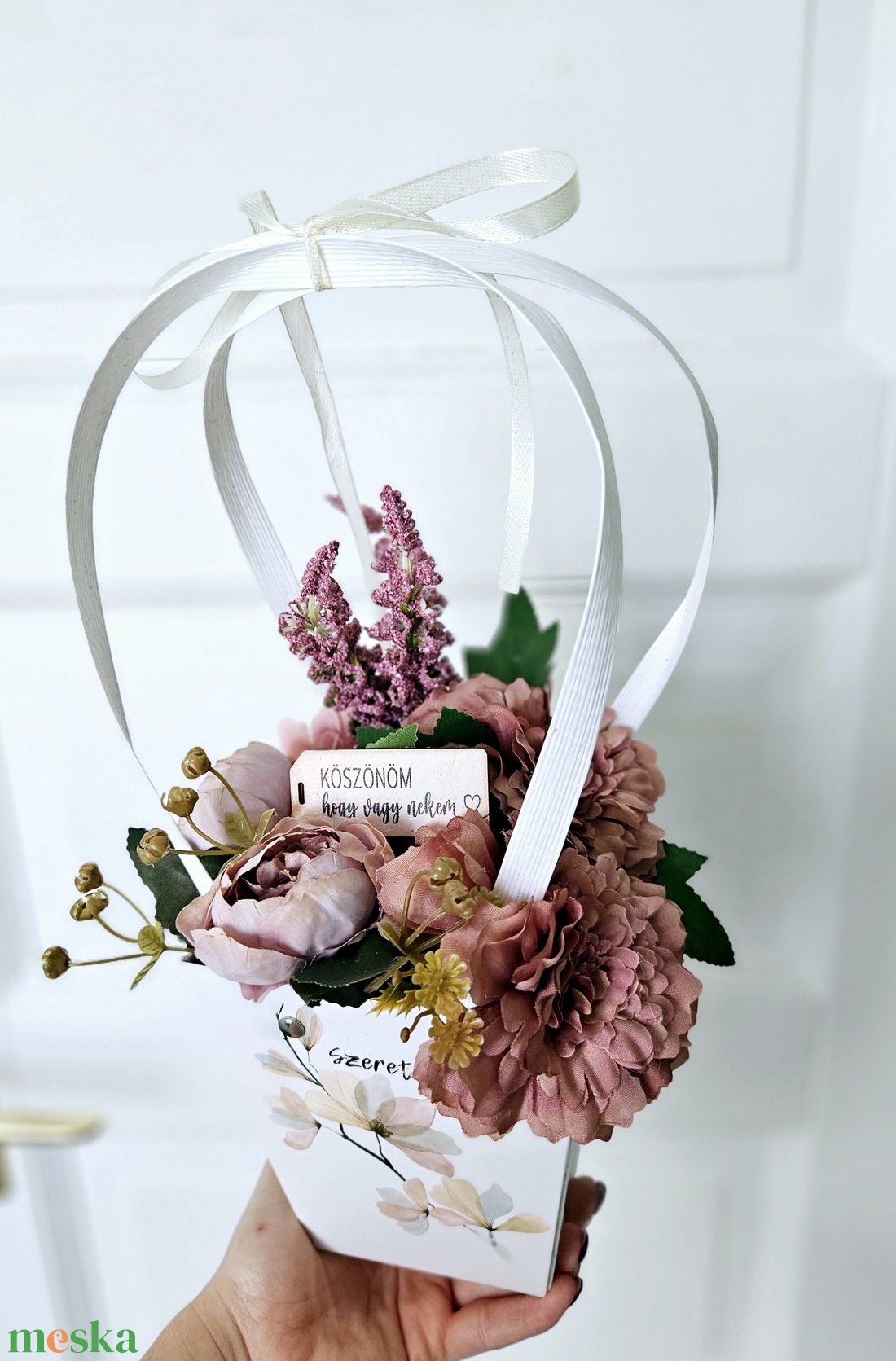 Anyák napi kistáska virágbox � - otthon & életmód - virágdekoráció - virágok - virágbox - Meska.hu