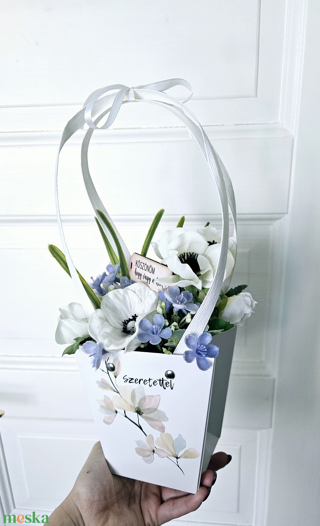 Anyák napi kistáska virágbox � - otthon & életmód - virágdekoráció - virágok - virágbox - Meska.hu