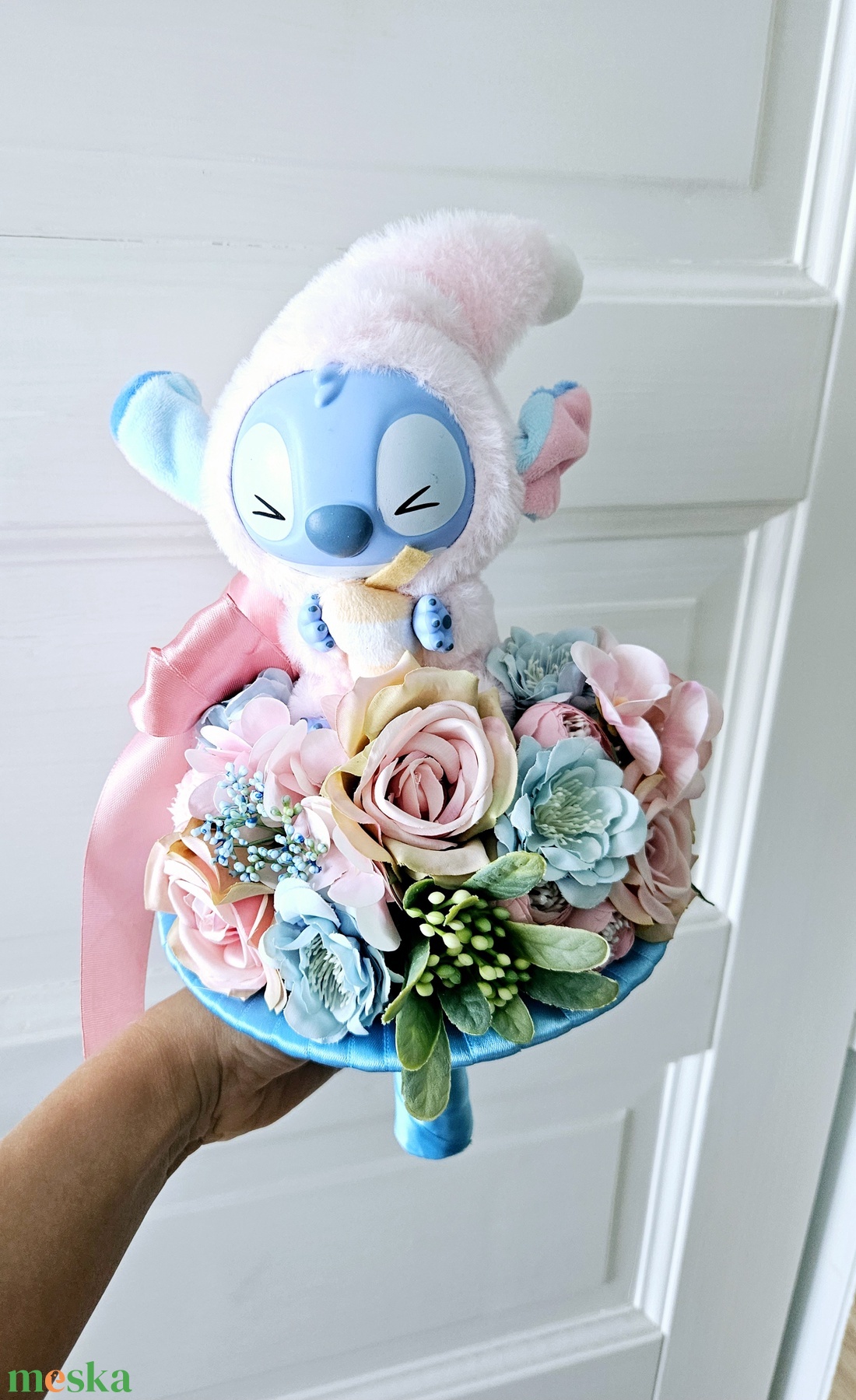 Baba Stitch ballagási csokor �� - otthon & életmód - virágdekoráció - virágok - virágcsokor - Meska.hu