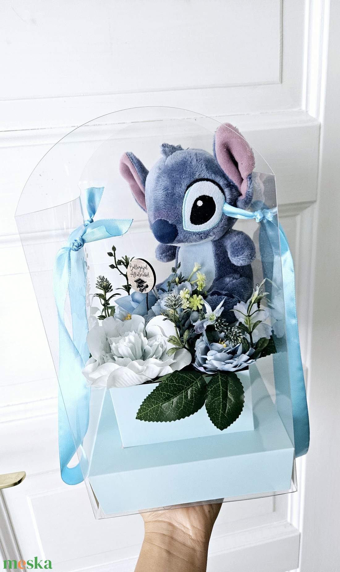 Stitch ballagási táska �� - otthon & életmód - virágdekoráció - virágok - virágbox - Meska.hu