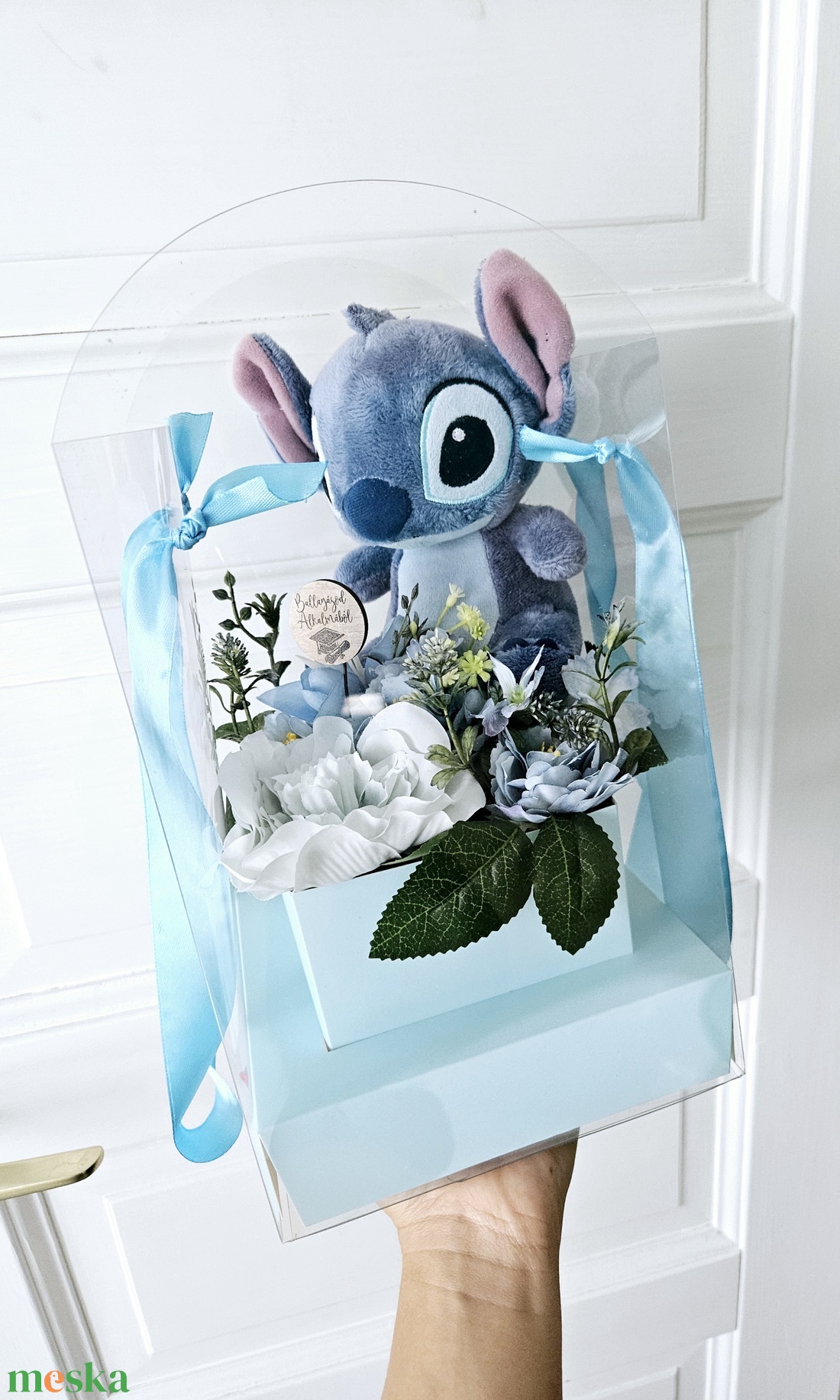 Stitch ballagási táska �� - otthon & életmód - virágdekoráció - virágok - virágbox - Meska.hu