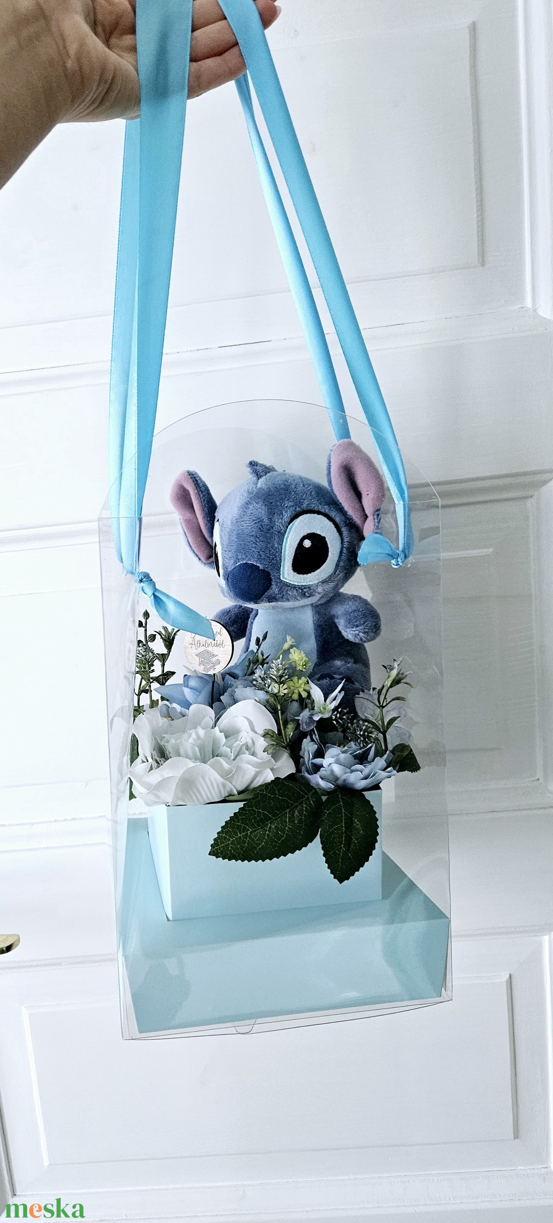 Stitch ballagási táska �� - otthon & életmód - virágdekoráció - virágok - virágbox - Meska.hu