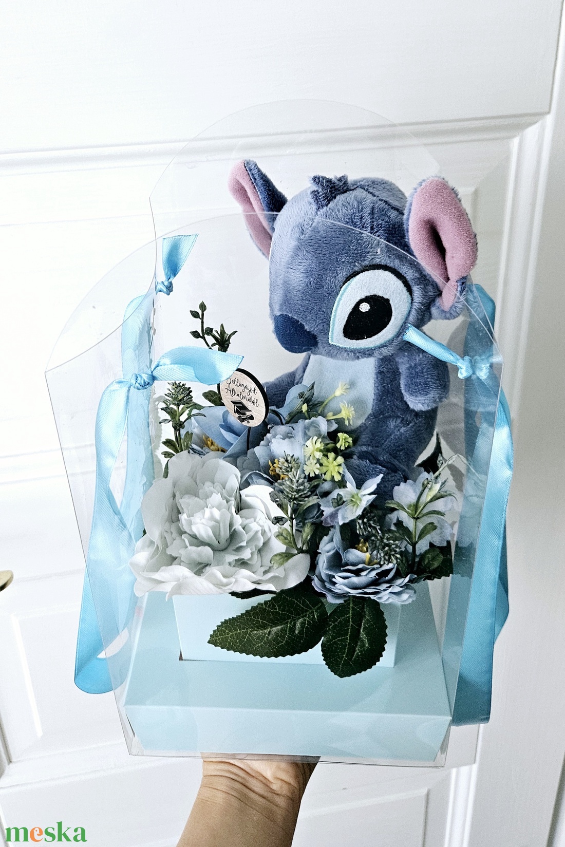Stitch ballagási táska �� - otthon & életmód - virágdekoráció - virágok - virágbox - Meska.hu