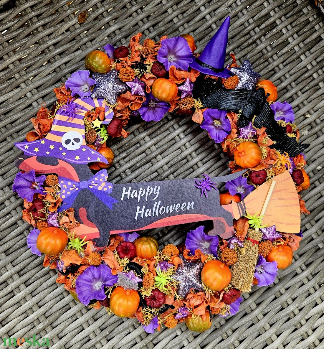 Varázslatos kistacskó halloweeni kopogtató����� - otthon & életmód - dekoráció - halloween - halloweeni ajtódíszek és ablakdíszek - Meska.hu