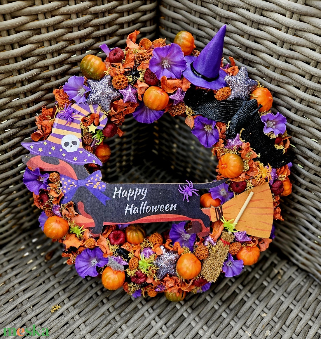 Varázslatos kistacskó halloweeni kopogtató����� - otthon & életmód - dekoráció - halloween - halloweeni ajtódíszek és ablakdíszek - Meska.hu