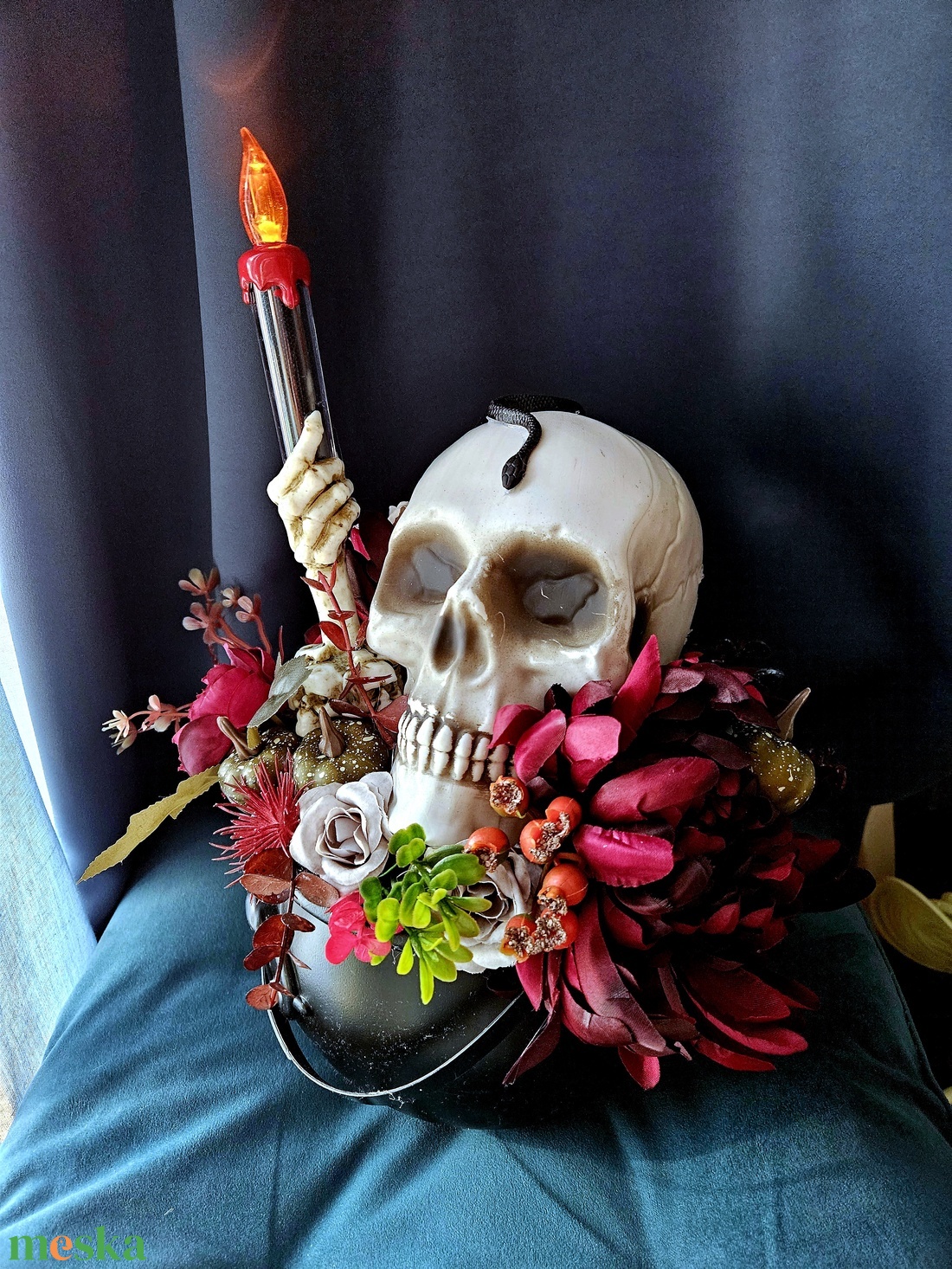 Fortyogó üst LED halloweeni asztaldísz  - otthon & életmód - dekoráció - halloween - halloweeni asztaldísz - Meska.hu