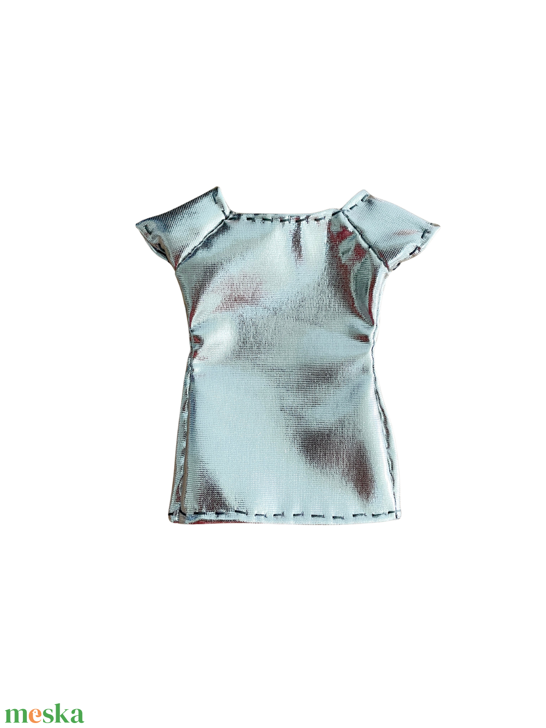 Barbie ruha, Ezüst póló - játék & sport - baba & babaház - barbie ruhák - Meska.hu