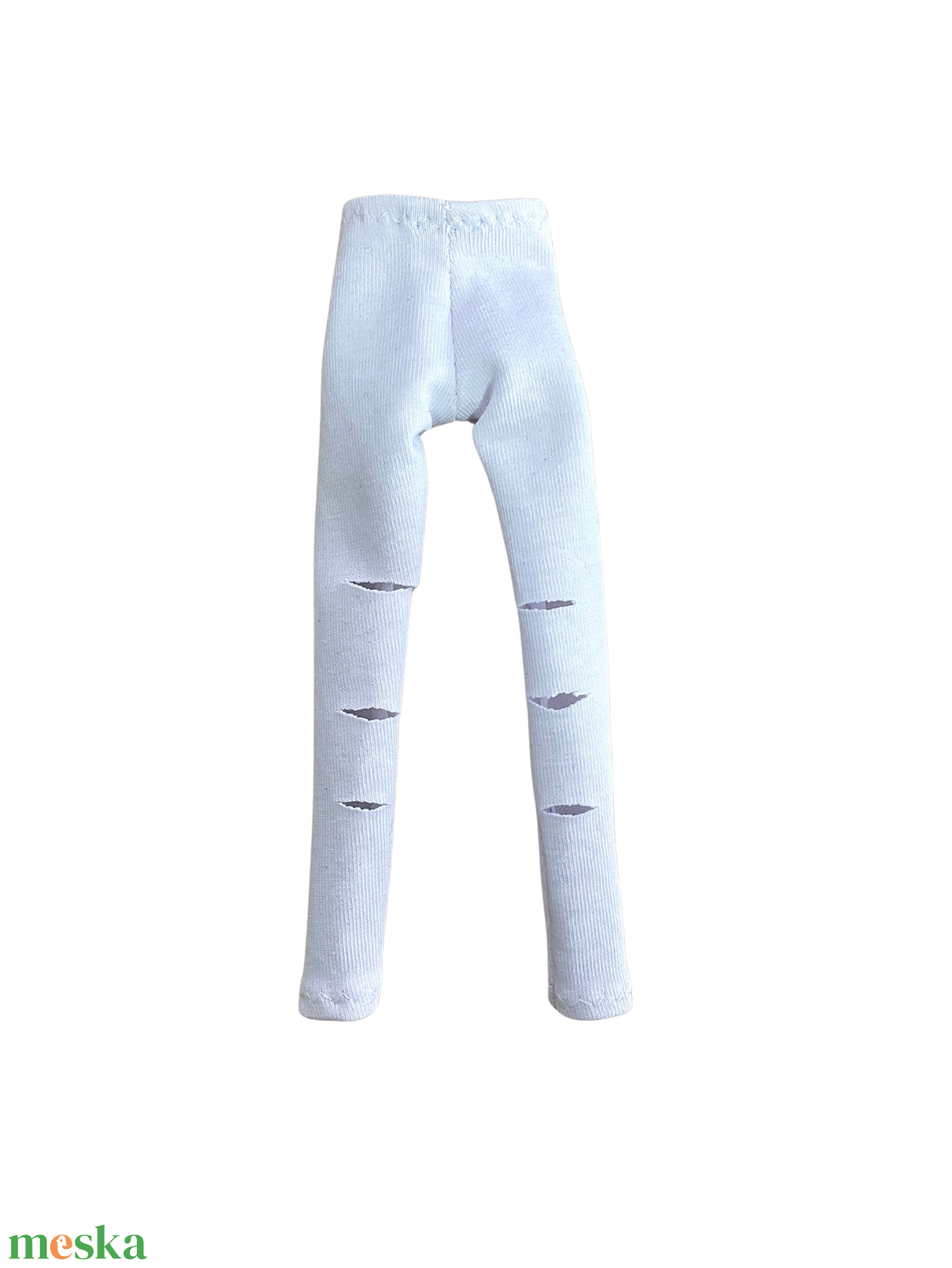 Barbie ruha, Fehér szaggatott nadrág - játék & sport - baba & babaház - barbie ruhák - Meska.hu