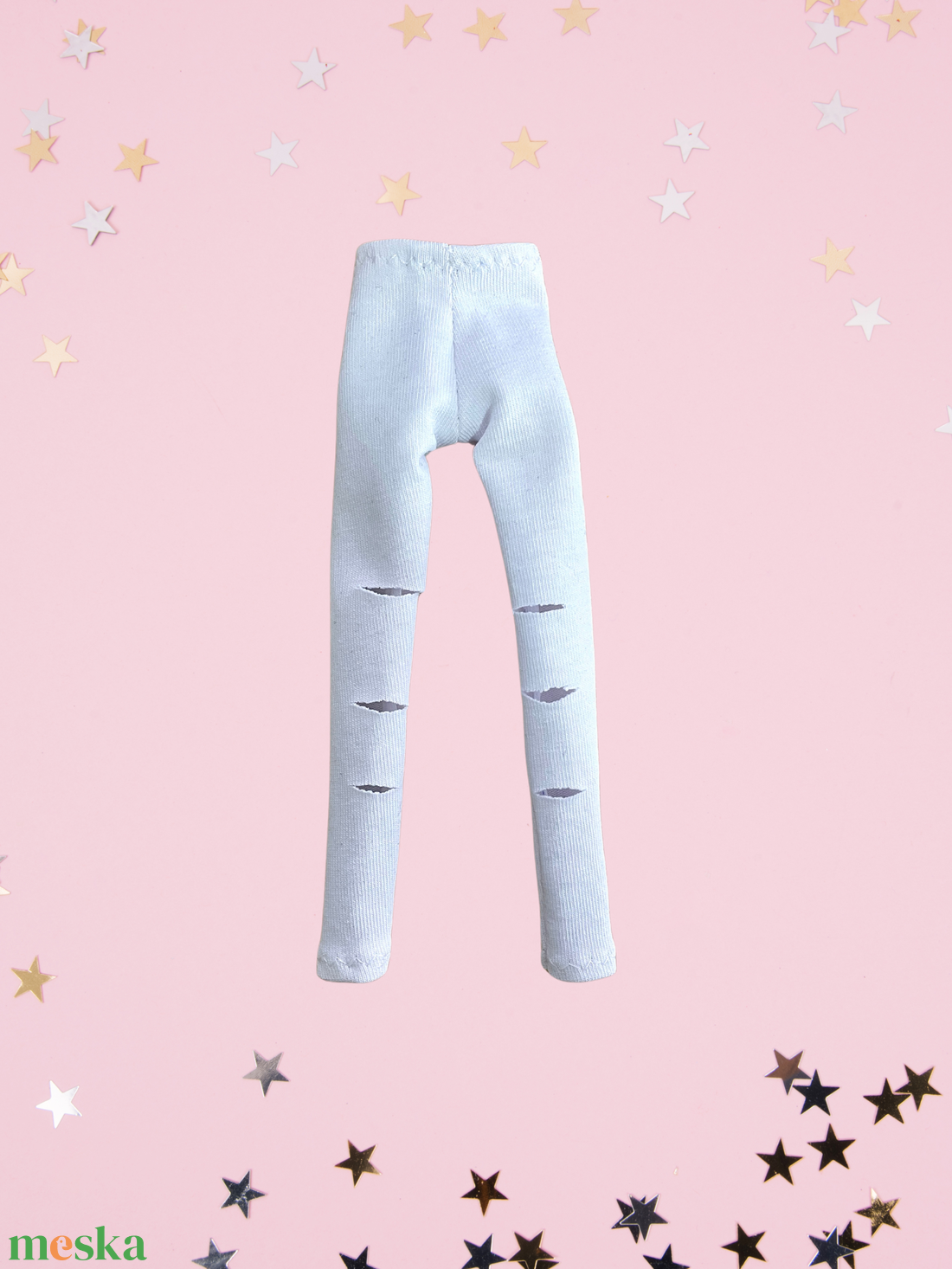 Barbie ruha, Fehér szaggatott nadrág - játék & sport - baba & babaház - barbie ruhák - Meska.hu