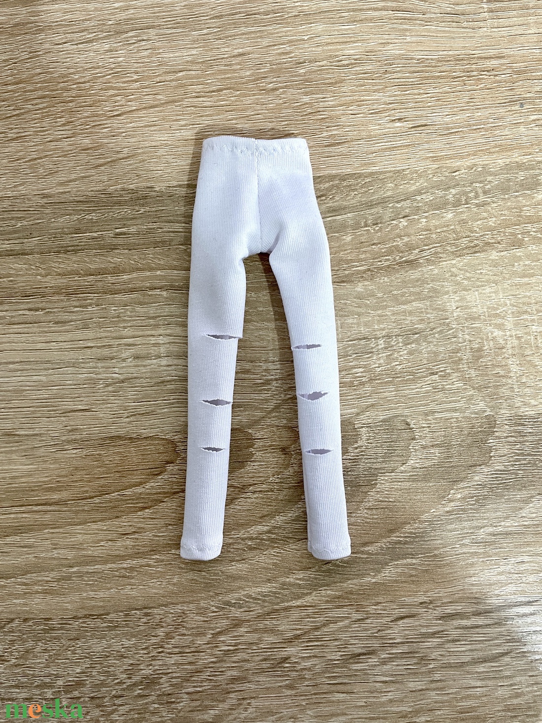 Barbie ruha, Fehér szaggatott nadrág - játék & sport - baba & babaház - barbie ruhák - Meska.hu