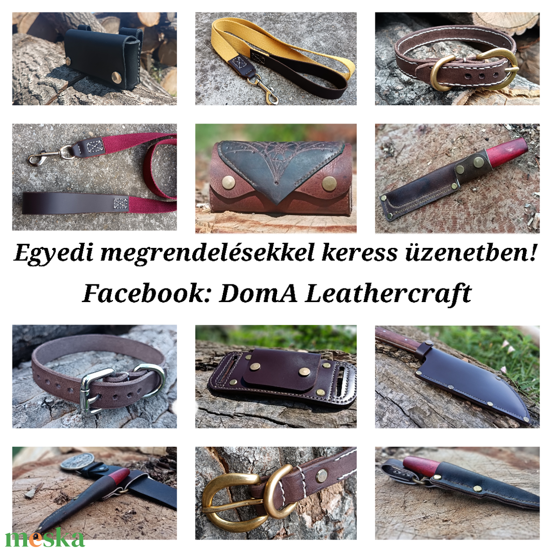 Bőr nyakörv bronz csattal.  - otthon & életmód - kisállatoknak - kutyáknak - kutya nyakörv - Meska.hu