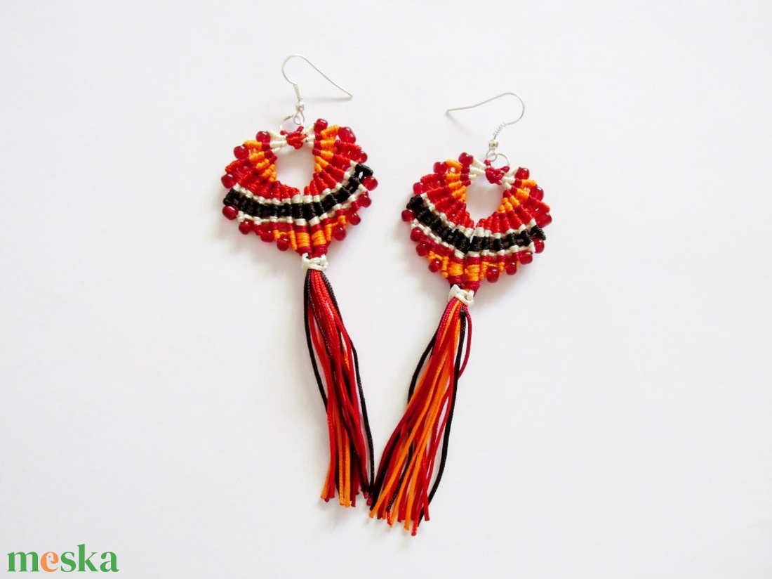 Maracas fülbevaló (Piros) - ékszer - fülbevaló - rojtos fülbevaló - Meska.hu Maracas fülbevaló (Piros) - ékszer - fülbevaló - rojtos fülbevaló - Meska.hu