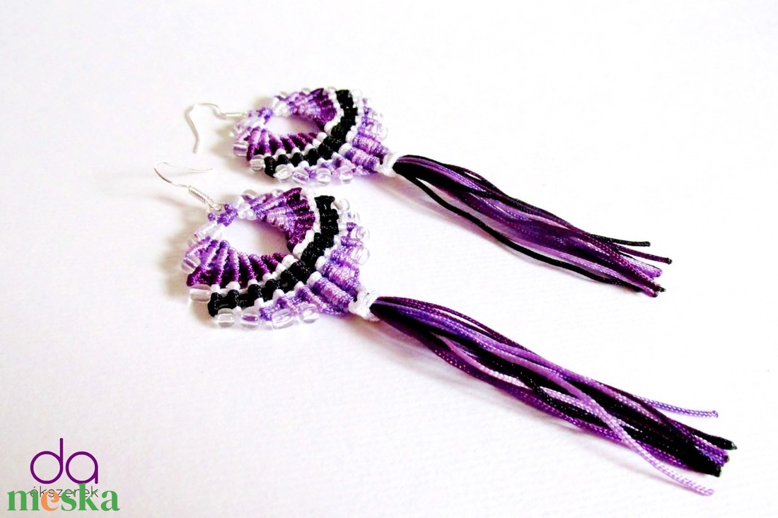 Maracas fülbevaló (lila) - ékszer - fülbevaló - rojtos fülbevaló - Meska.hu Maracas fülbevaló (lila) - ékszer - fülbevaló - rojtos fülbevaló - Meska.hu