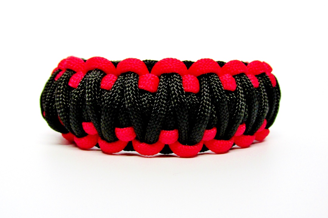 Paracord túlélő karkötő - Piros-fekete - - Meska.hu Paracord túlélő karkötő - Piros-fekete - - Meska.hu