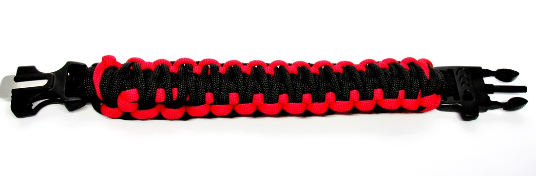 Paracord túlélő karkötő - Piros-fekete - - Meska.hu Paracord túlélő karkötő - Piros-fekete - - Meska.hu