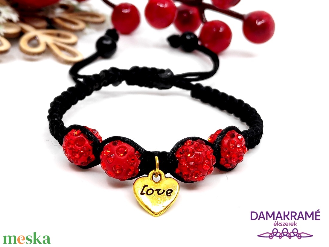 Love makramé karkötő - piros - ékszer - karkötő - gyöngyös karkötő - Meska.hu Love makramé karkötő - piros - ékszer - karkötő - gyöngyös karkötő - Meska.hu