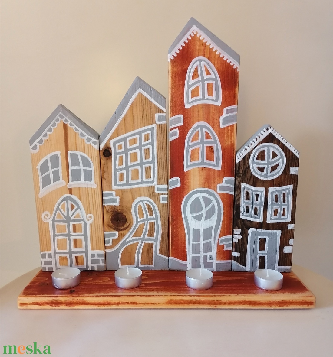 Adventi házikók - karácsony - adventi díszek - adventi gyertyadíszek és koszorúdíszek - Meska.hu