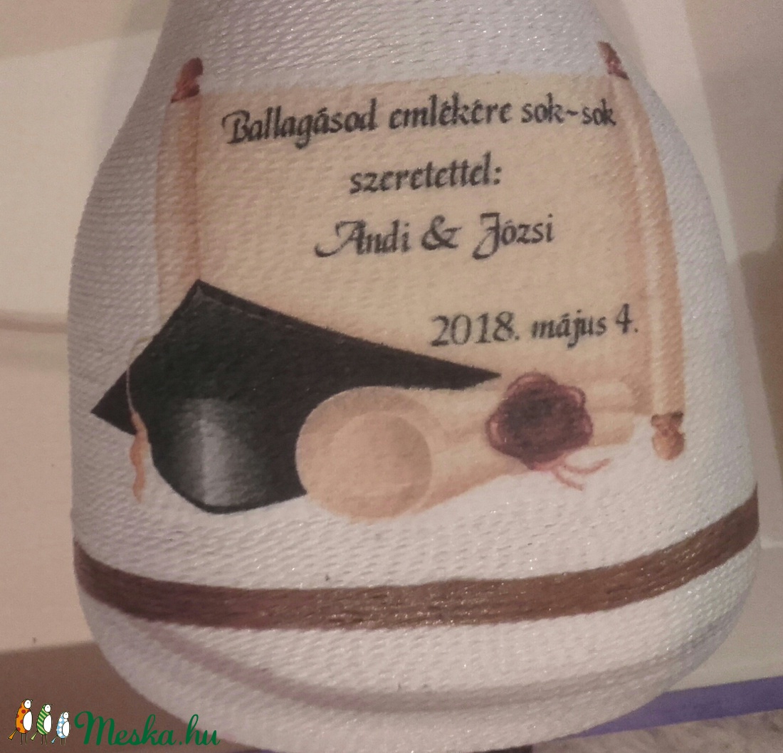 Ballagásra zsinórozott üveg - - Meska.hu Ballagásra zsinórozott üveg - - Meska.hu