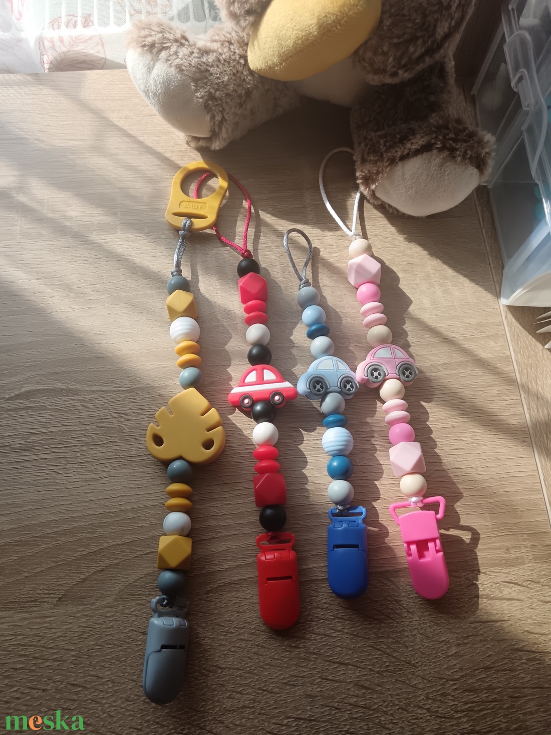 Készletről cumilánc - baba - mama - baba játékok - cumilánc - Meska.hu
