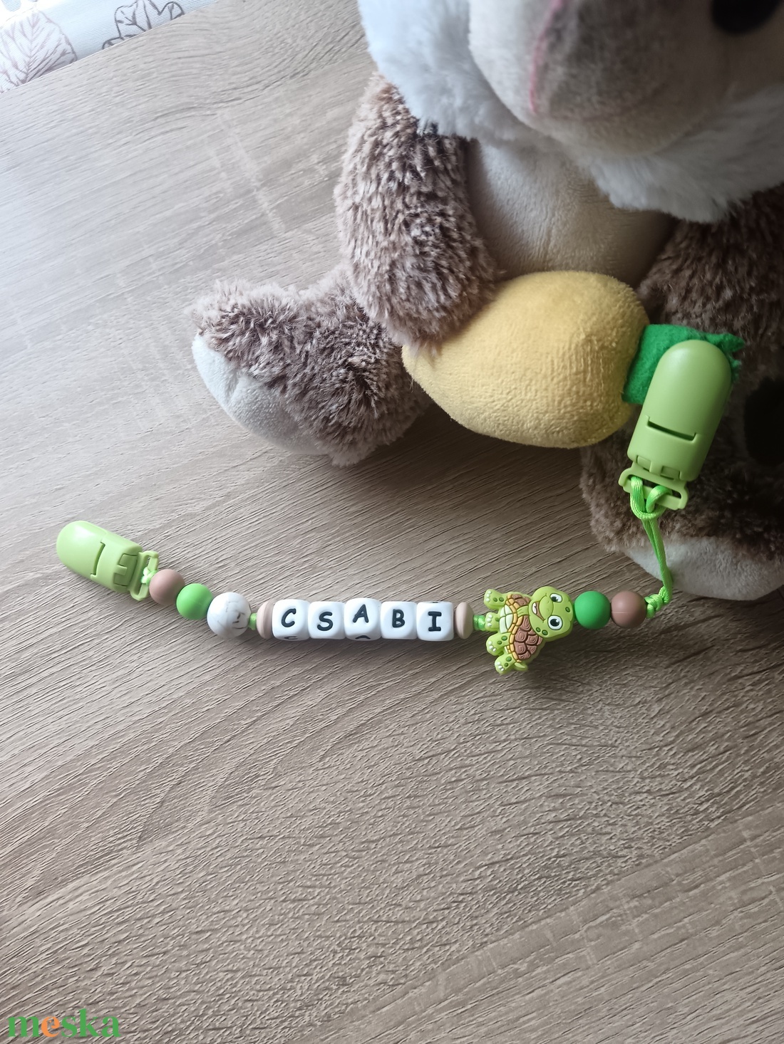 Egyedi nyunyólánc  - baba - mama - baba játékok - rágóka - Meska.hu