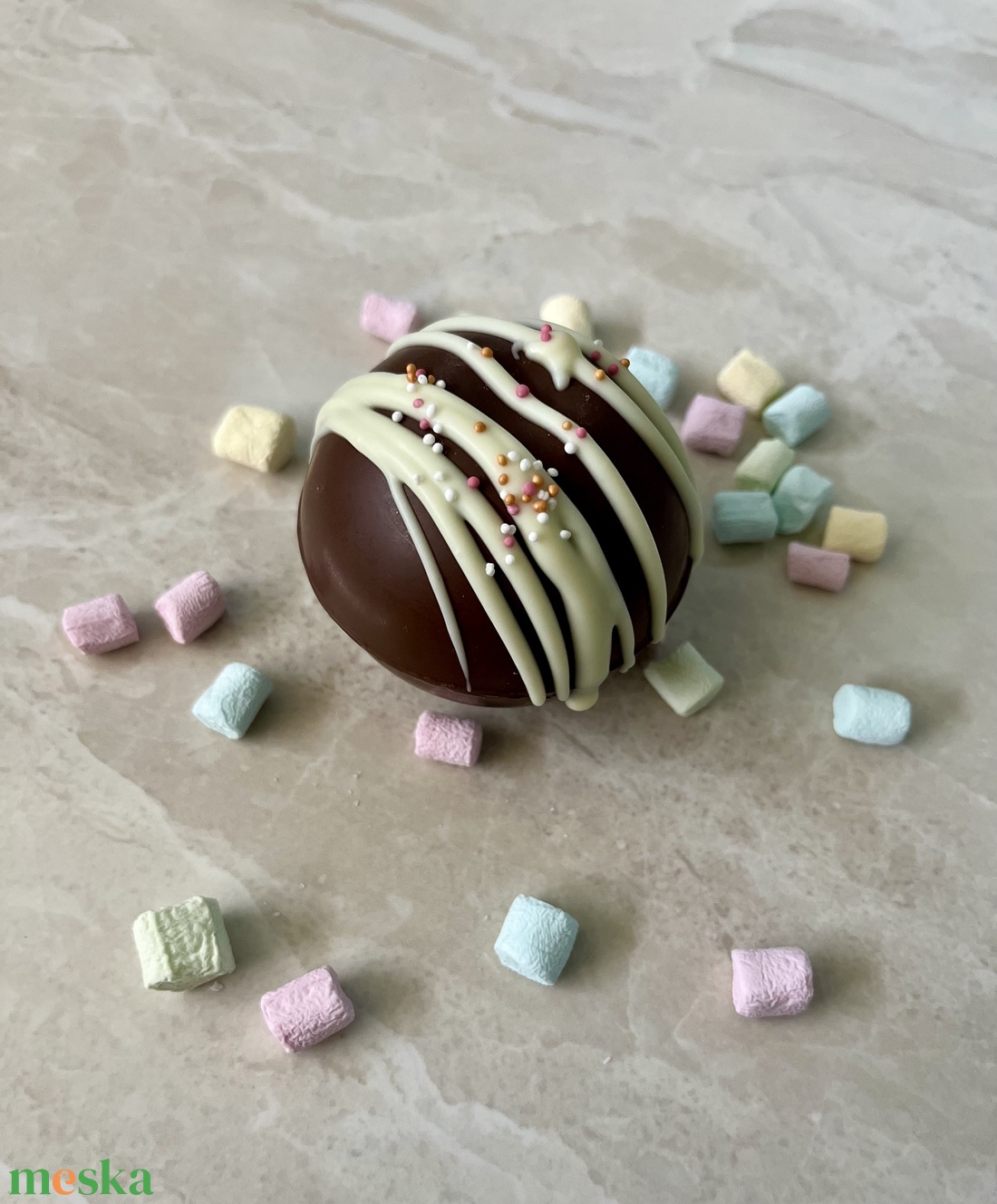 Forró csoki gömb - élelmiszer - édesség - kézműves csokoládé - Meska.hu