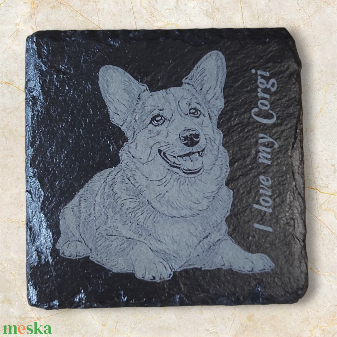 Lézergravírozott pala poháralátét Corgi képpel, I love my Corgi felirattal. - otthon & életmód - konyhafelszerelés, tálalás - tálalás - tányér- és poháralátét - Meska.hu Lézergravírozott pala poháralátét Corgi képpel, I love my Corgi felirattal. - otthon & életmód - konyhafelszerelés, tálalás - tálalás - tányér- és poháralátét - Meska.hu