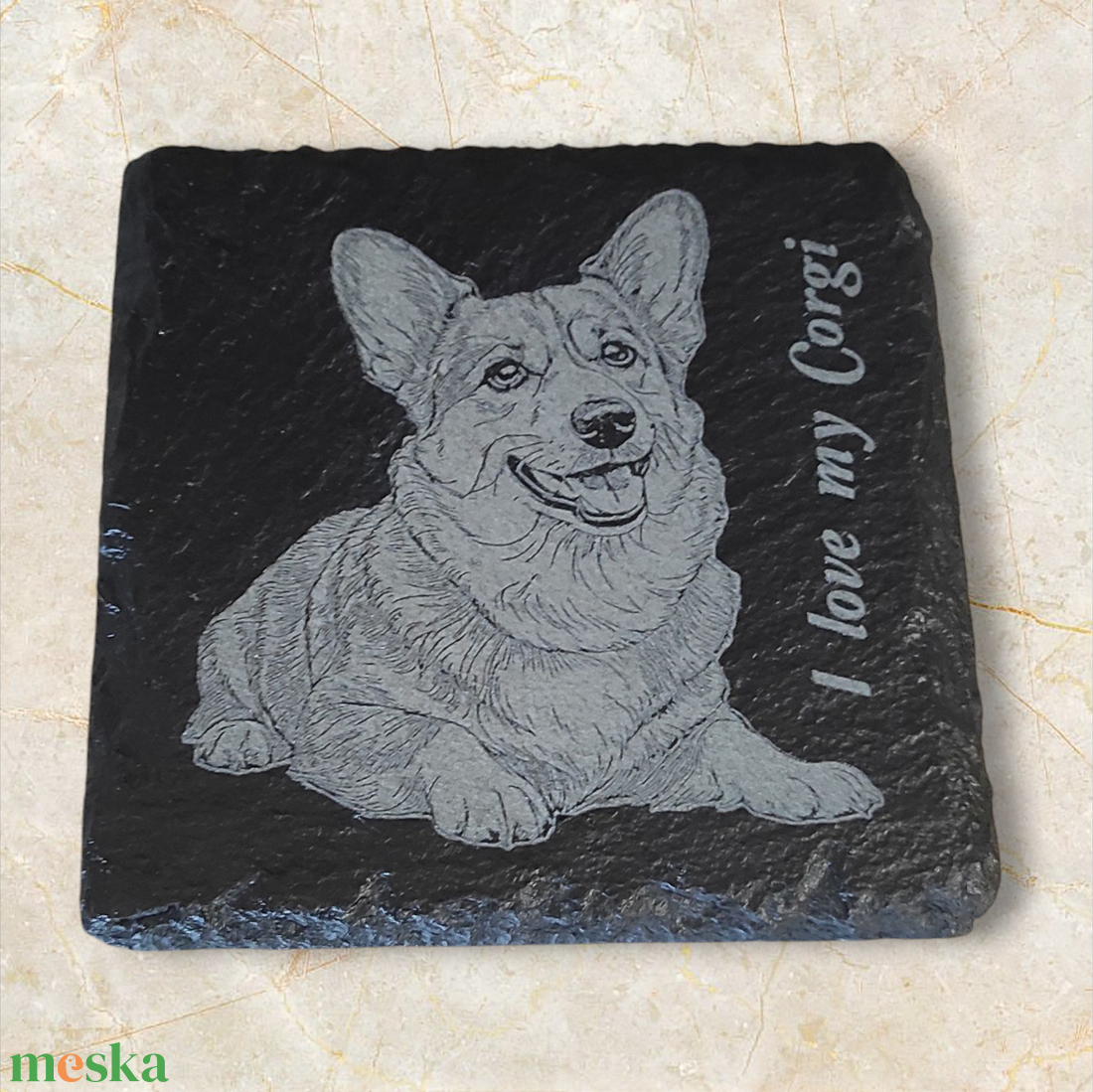 Lézergravírozott pala poháralátét Corgi képpel, I love my Corgi felirattal. - otthon & életmód - konyhafelszerelés, tálalás - tálalás - tányér- és poháralátét - Meska.hu Lézergravírozott pala poháralátét Corgi képpel, I love my Corgi felirattal. - otthon & életmód - konyhafelszerelés, tálalás - tálalás - tányér- és poháralátét - Meska.hu