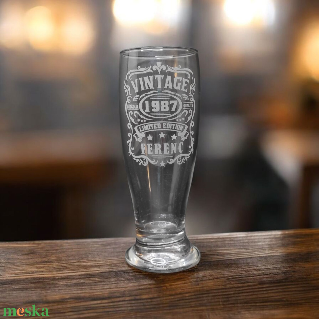 Gravírozott neves sörös pohár egyedi elképzeléssel is, 310 ml - otthon & életmód - konyhafelszerelés, tálalás - tálalás - pohár - Meska.hu
