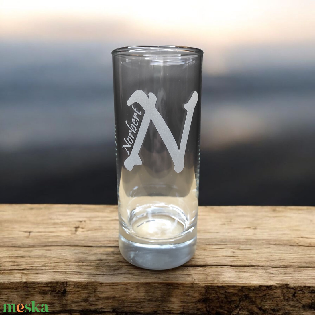 Gravírozott neves long drink csőpohár 265 ml - otthon & életmód - konyhafelszerelés, tálalás - tálalás - pohár - Meska.hu