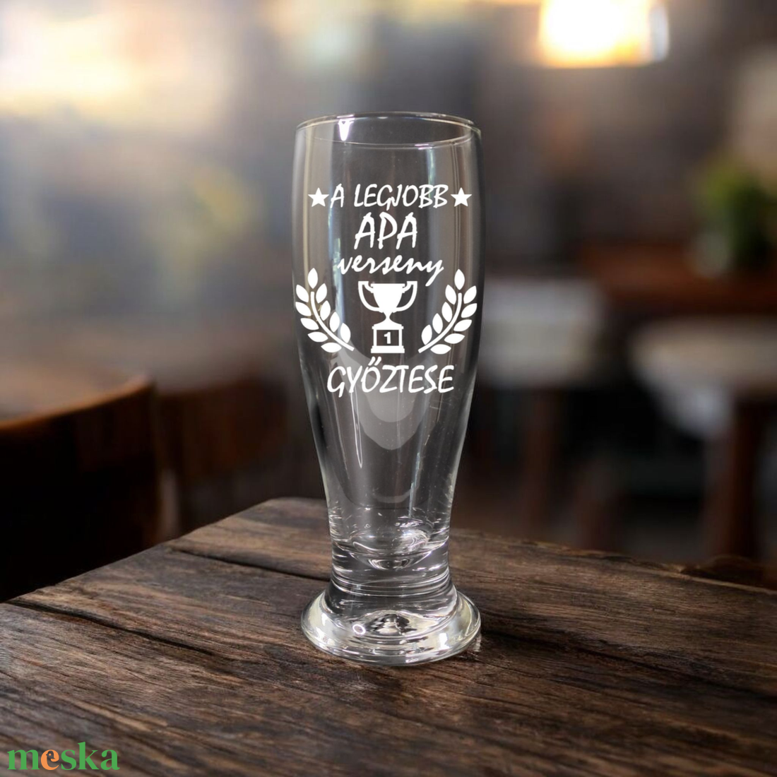 Gravírozott sörös pohár választható vagy egyedi felirattal is, 310 ml  - otthon & életmód - konyhafelszerelés, tálalás - tálalás - pohár - Meska.hu