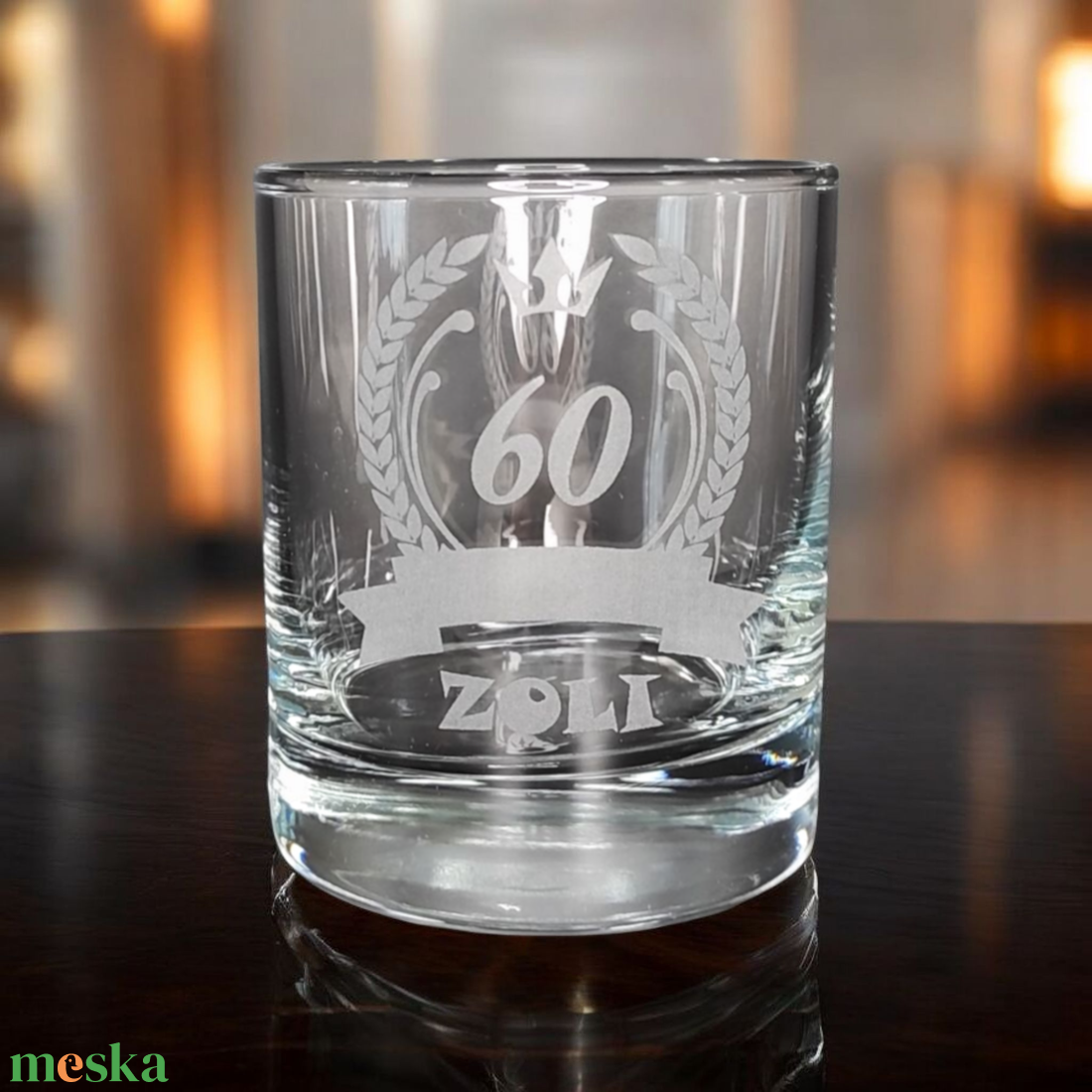 Egyénre szabható gravírozott whiskys/vizes pohár születésnapra 290 ml  - otthon & életmód - konyhafelszerelés, tálalás - tálalás - pohár - Meska.hu