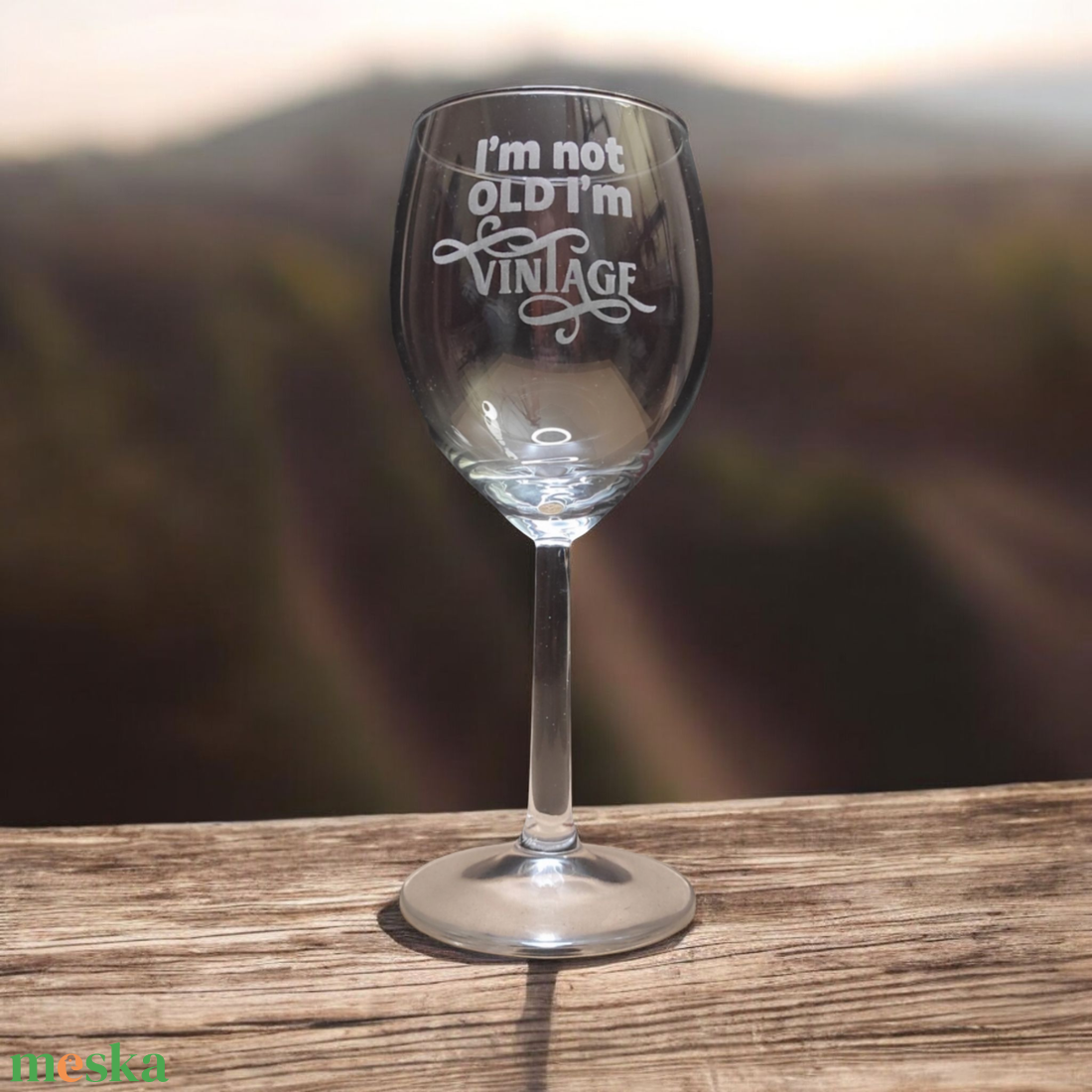 Gravírozott boros pohár 300 ml - otthon & életmód - konyhafelszerelés, tálalás - tálalás - boros poharak, szettek - Meska.hu