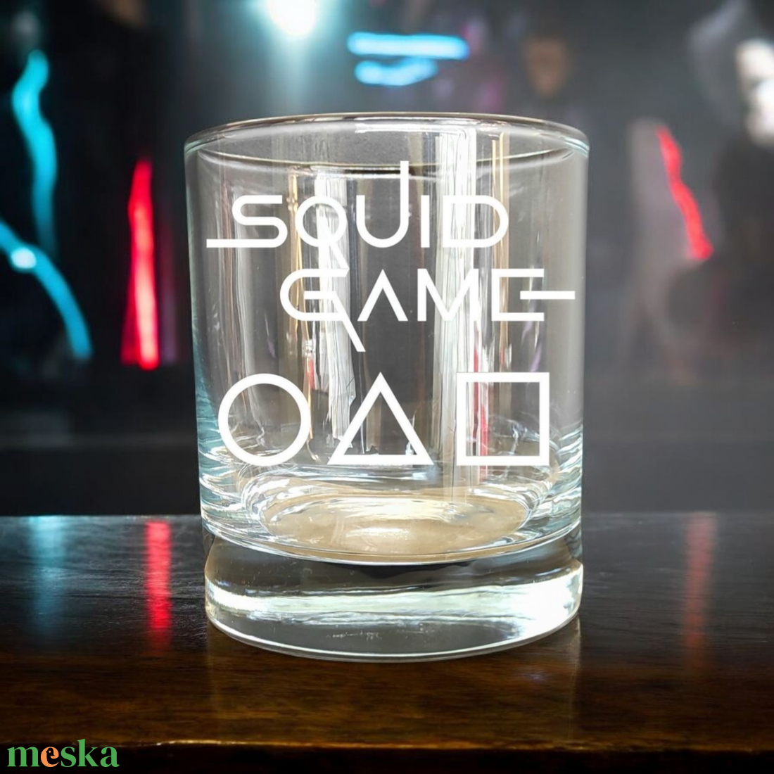 Gravírozott pohár SQUID GAME, 290 ml whiskys/vizes - otthon & életmód - konyhafelszerelés, tálalás - tálalás - pohár - Meska.hu