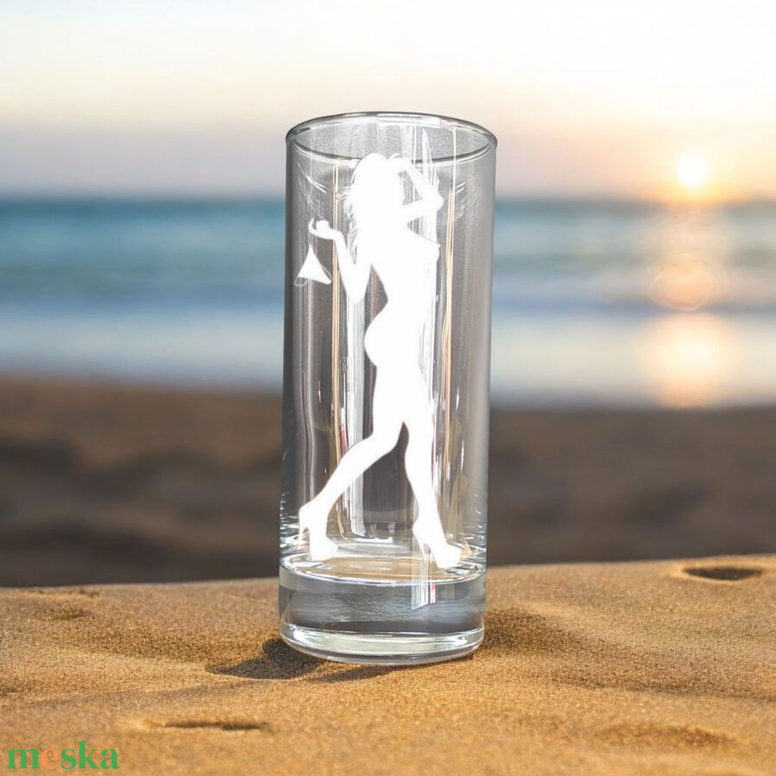 Gravírozott pohár NŐI ALAK, 265 ml long drink pohár - otthon & életmód - konyhafelszerelés, tálalás - tálalás - pohár - Meska.hu